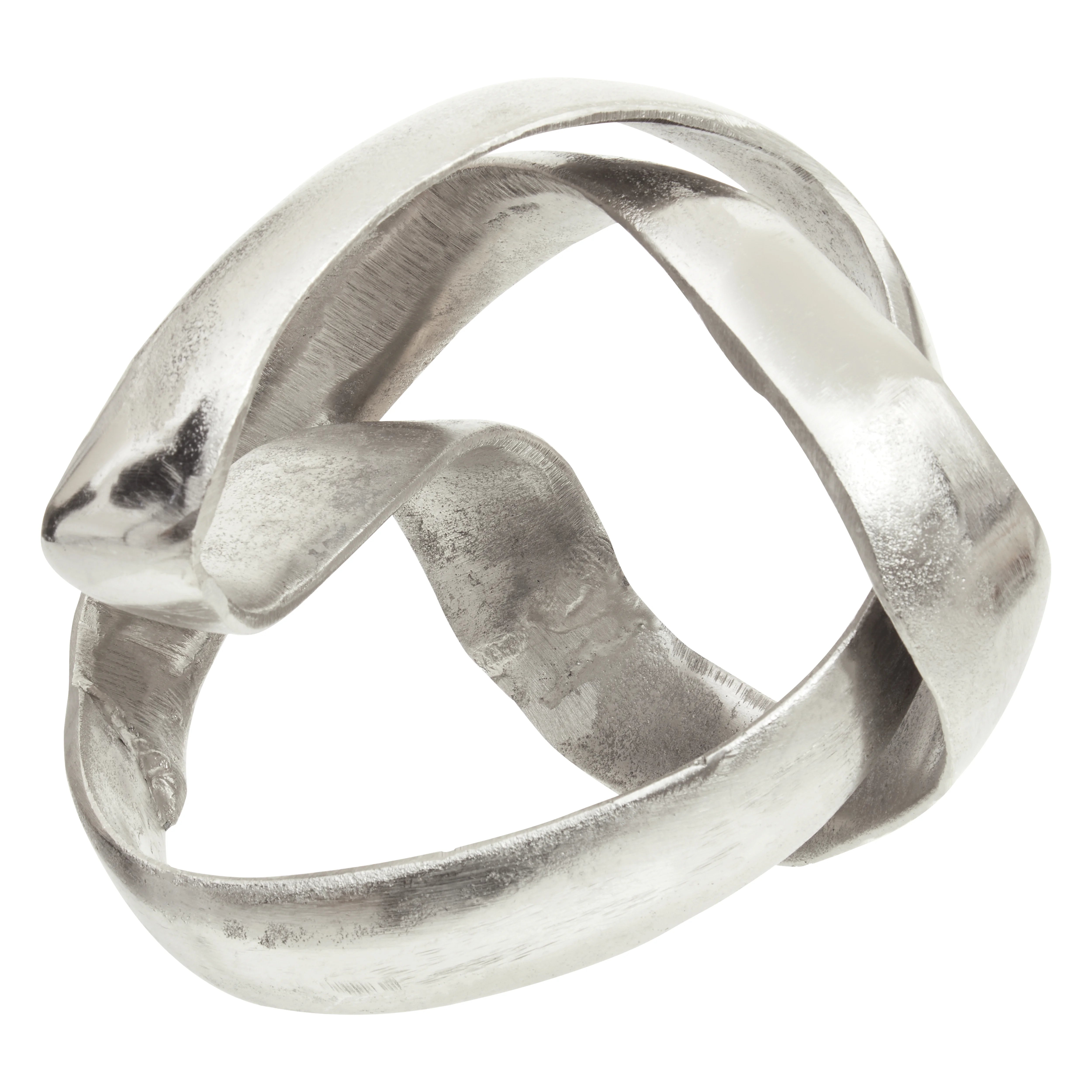 Addison Art Deco Silver Knot Sculpture